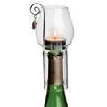 Wine Chimney Tea Candle Set w/Clear Dome